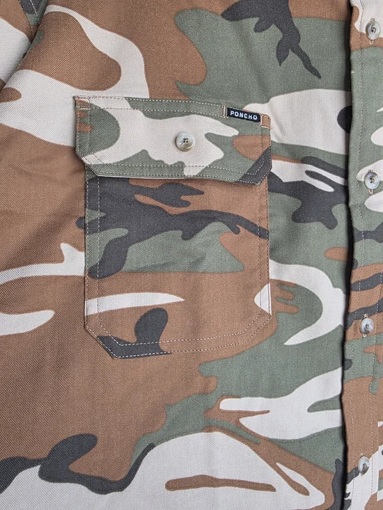 NWT Poncho Outdoors The Deep Search Performance Fishing Shirt - Camo - XL - Picture 6 of 17